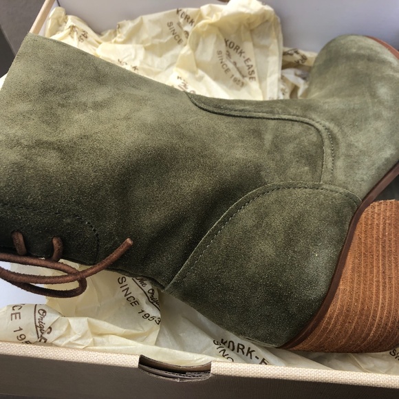 Kork-Ease® Olive Green Suede Cherna Bootie - Picture 5 of 7